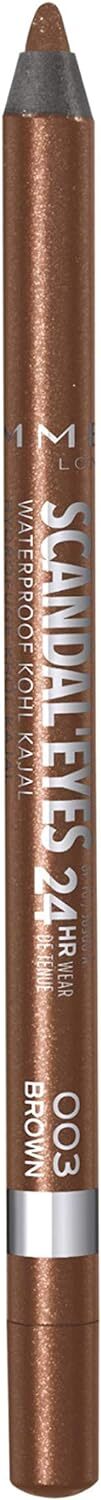 RIMMEL SCANDALEYES WATERPROOF KOHL KAJAL EYELINER PENCIL 24HR WEAR BLACK / BROWN