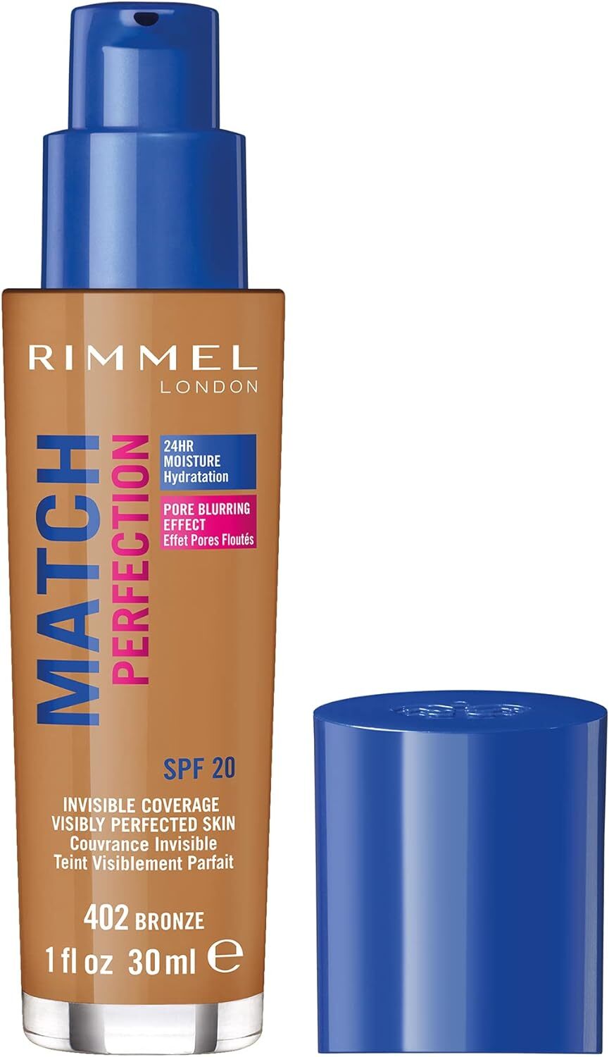 Rimmel Match Perfection Foundation SPF20 24H Moisture Pore Blur Invisible 30ml