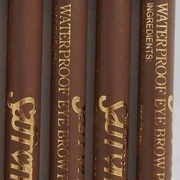 SAFFRON WATERPROOF EYEBROW PENCIL BLONDE DARK BROWN BLACK EYE BROW 1, 4, 6 OR 12