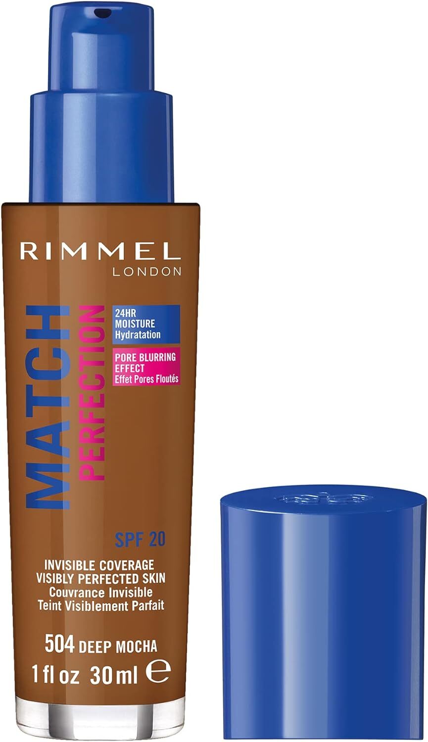 Rimmel Match Perfection Foundation SPF20 24H Moisture Pore Blur Invisible 30ml