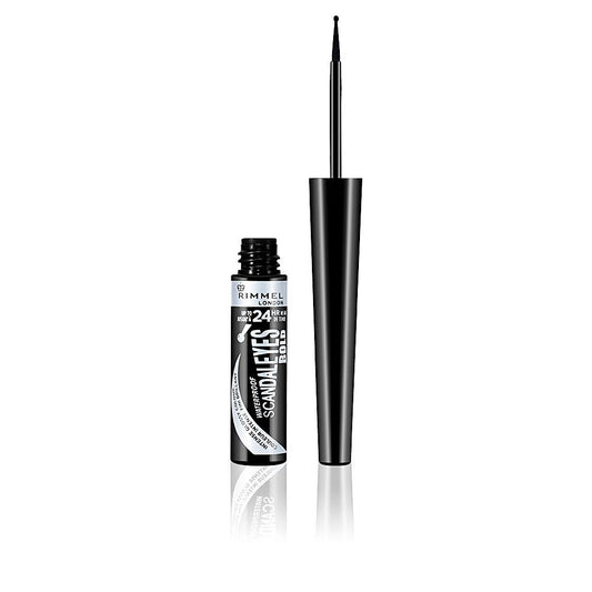 RIMMEL SCANDALEYES BOLD WATERPROOF LIQUID EYELINER 24HR BLACK EYE LINER