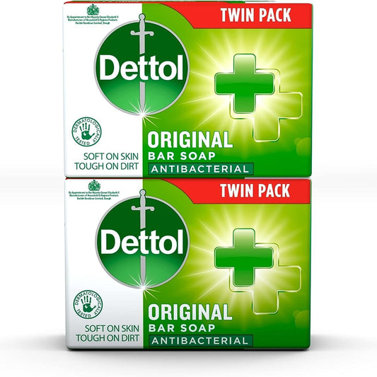 Dettol Bar Soap Antibacterial Original Soap Anti Bacterial Hand Wash 100g Each