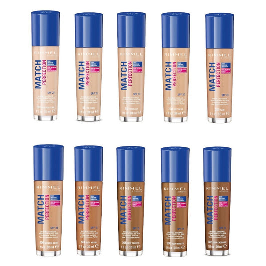 Rimmel Match Perfection Foundation SPF20 24H Moisture Pore Blur Invisible 30ml