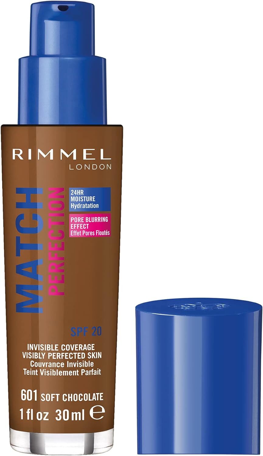 Rimmel Match Perfection Foundation SPF20 24H Moisture Pore Blur Invisible 30ml