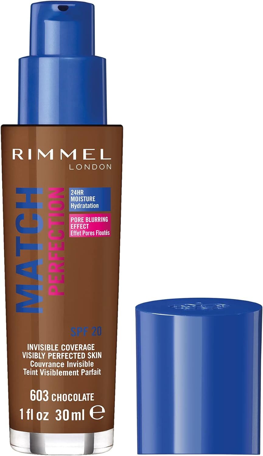 Rimmel Match Perfection Foundation SPF20 24H Moisture Pore Blur Invisible 30ml