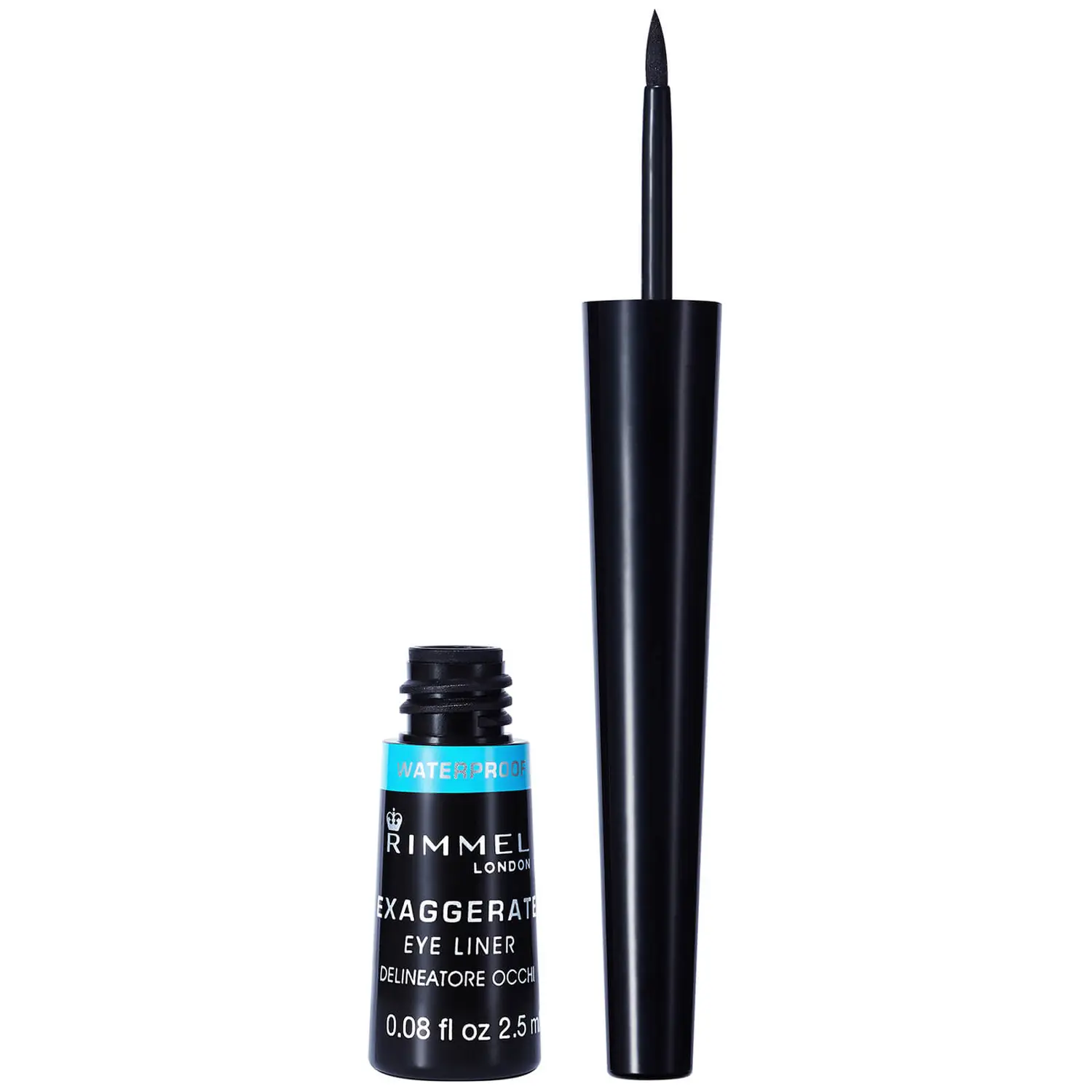 Rimmel Exaggerate Waterproof Liquid Eyeliner Glossy 003 Black Eye Liner